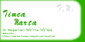 timea marta business card